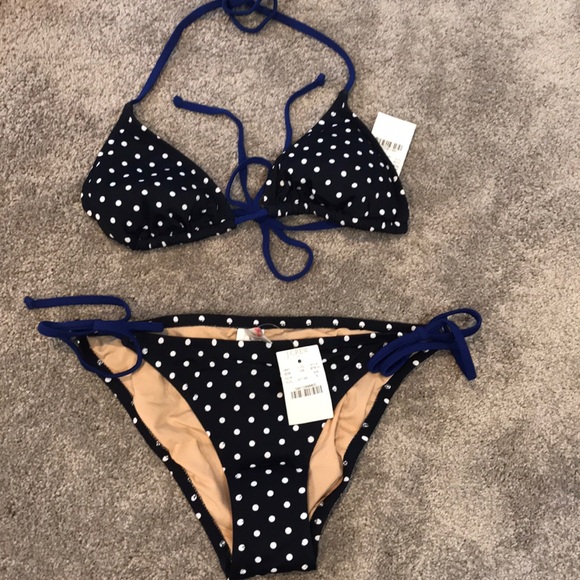 J. Crew Other - J. Crew polka dot swimwear set